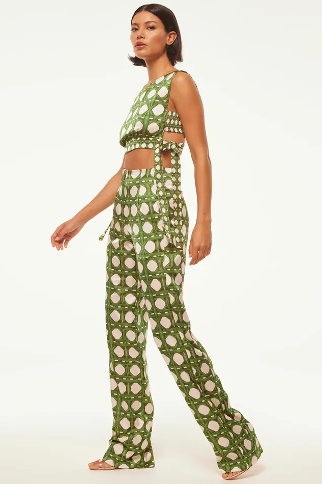 MISA Los Angeles OLENA TOP Rattan Tile Mix Women Tops