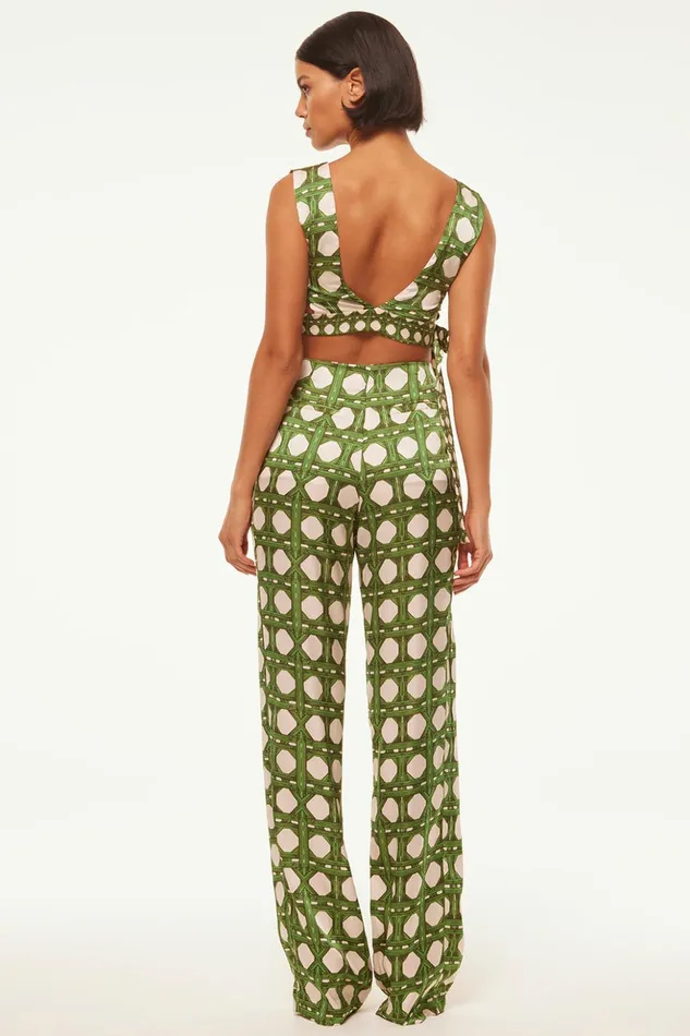 MISA Los Angeles OLENA TOP Rattan Tile Mix Women Tops