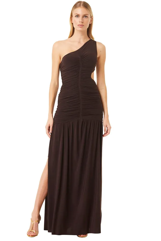 MISA Los Angeles SAMSARA DRESS Espresso Women Dresses