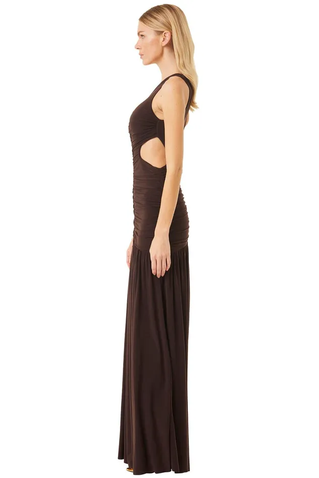 MISA Los Angeles SAMSARA DRESS Espresso Women Dresses