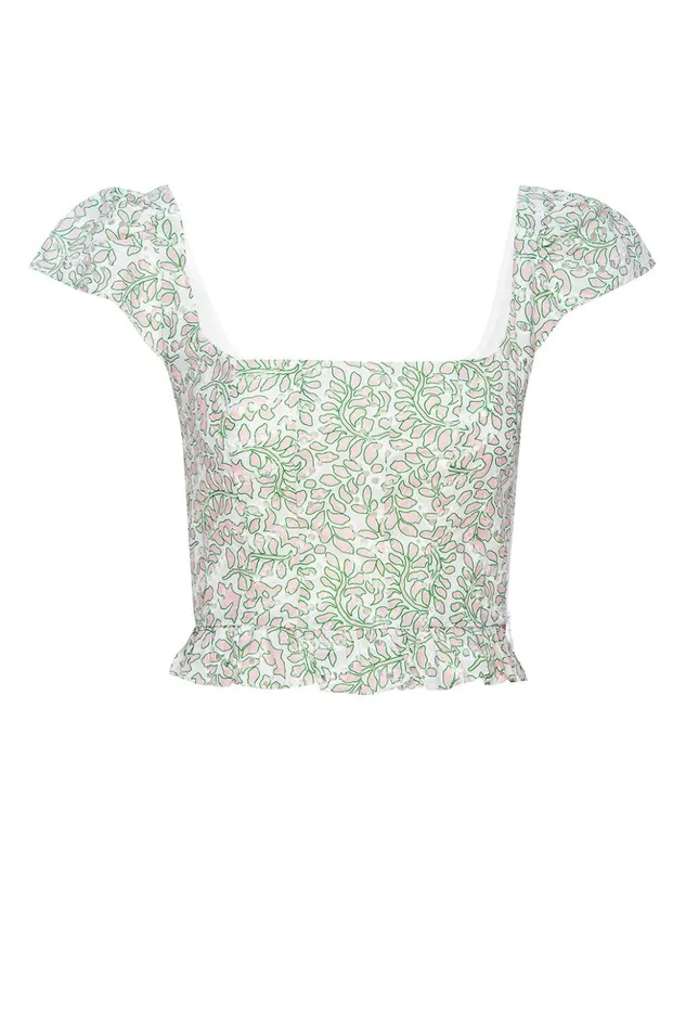 MISA Los Angeles SORA TOP Dewdrop Eyelet Women Tops