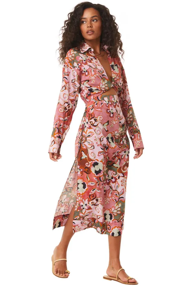 MISA Los Angeles SUNG DRESS Resort Batik Cotton Rayon Women Dresses