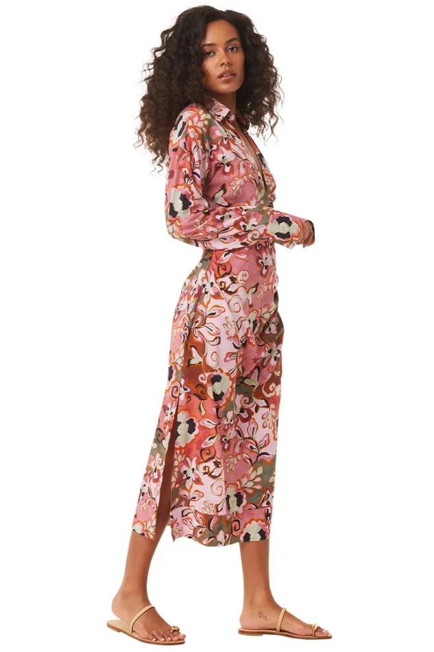 MISA Los Angeles SUNG DRESS Resort Batik Cotton Rayon Women Dresses