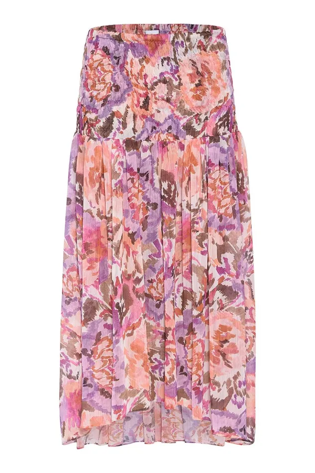MISA Los Angeles ZADORA SKIRT Sunset Blooms Women Skirts and Shorts