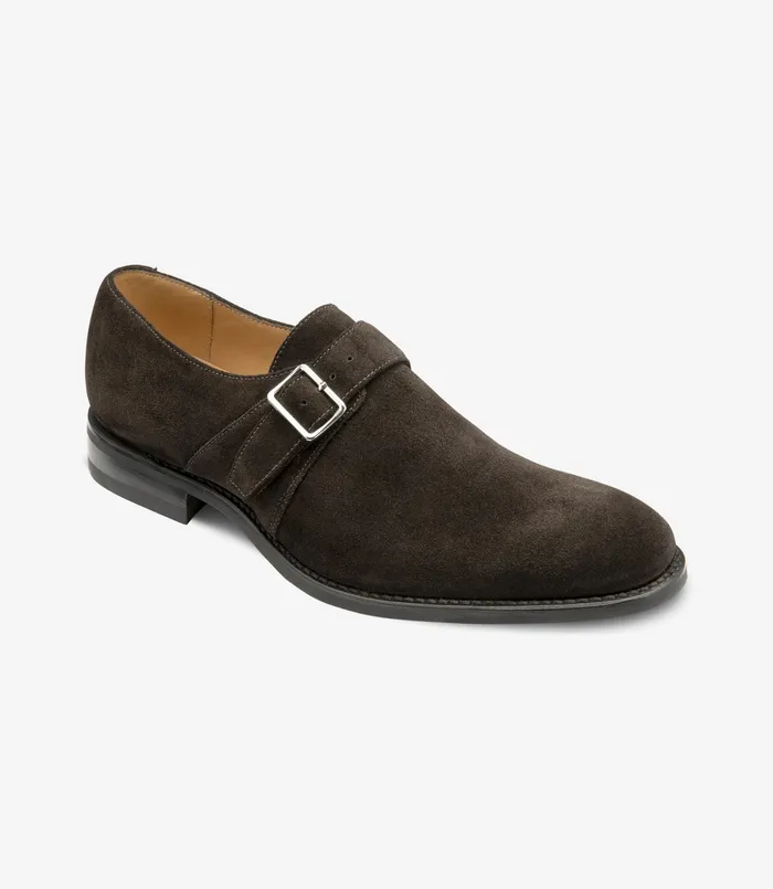 Monk Shoes Men Loake 357 Dark Brown Suede Monk Shoes Men Loake 357 Dark Brown Suede