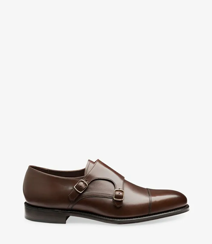 Monk Shoes Men Loake Cannon Dark Brown