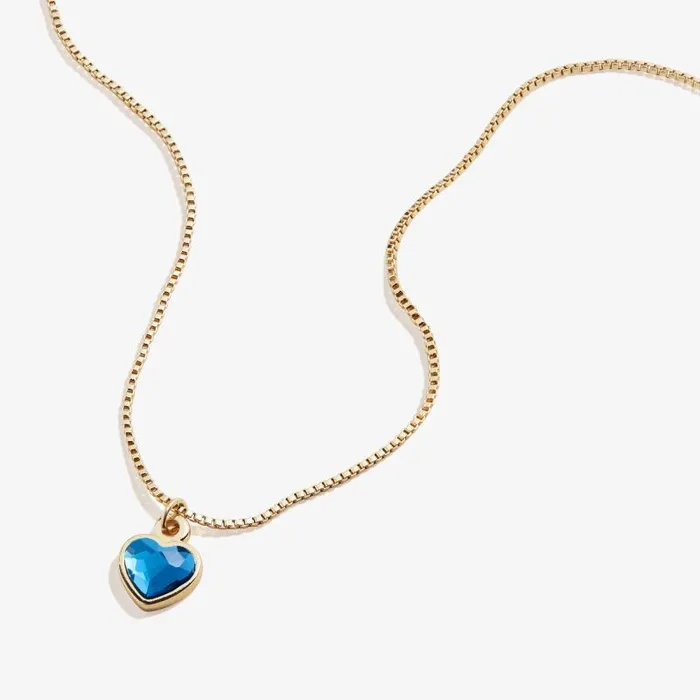 Necklaces Women Alex And Ani Blue Zircon Heart Necklace December Birthstone Silver