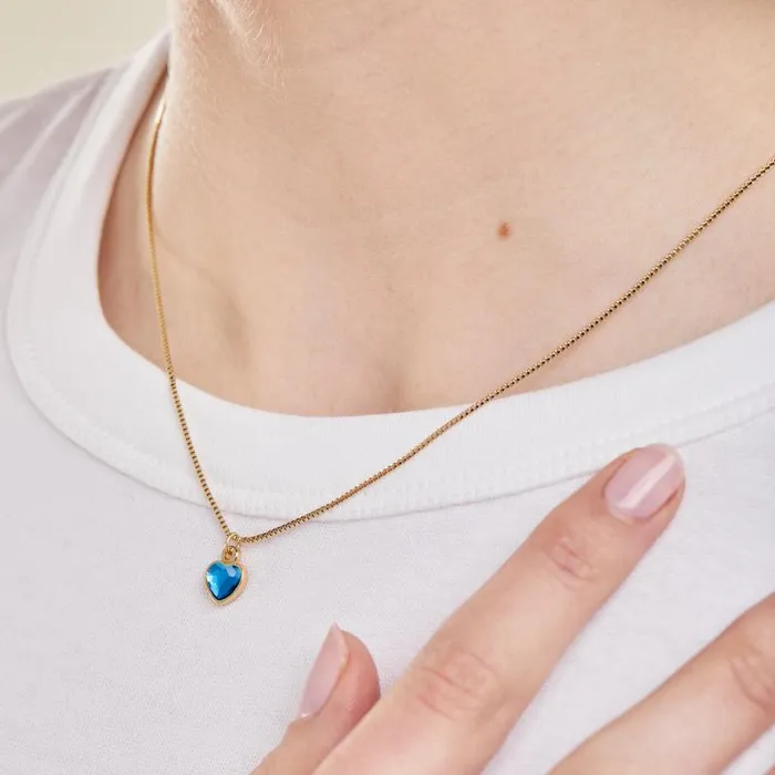 Necklaces Women Alex And Ani Blue Zircon Heart Necklace December Birthstone Silver