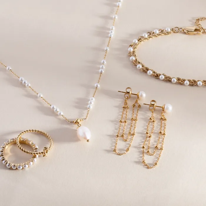 Necklaces Women Alex And Ani Mother Of Pearl Beaded Necklace Stainless Steel Gold