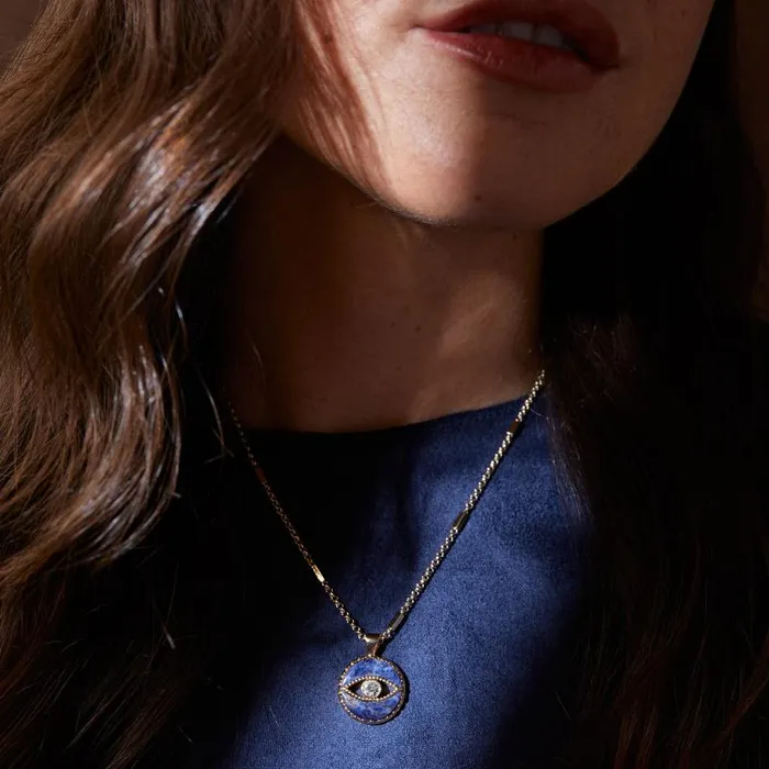 Necklaces Women Alex And Ani Sodalite Evil Eye Necklace Gold