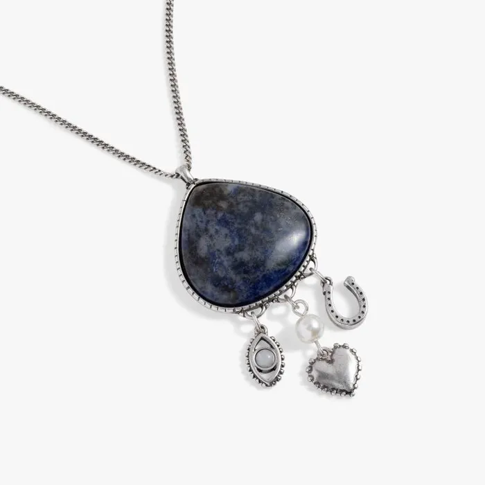 Necklaces Women Alex And Ani Sodalite Multicharm Necklace Antique Silver