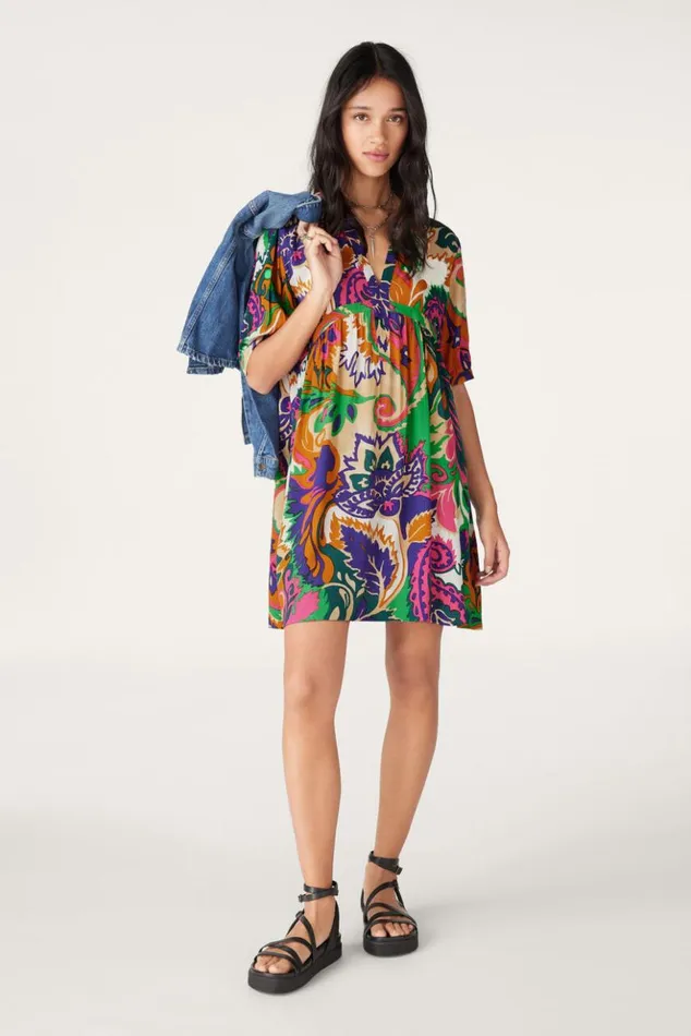 NillyShort Gathered Dress Clothing Baandsh Dresses