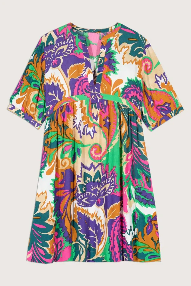 NillyShort Gathered Dress Clothing Baandsh Dresses