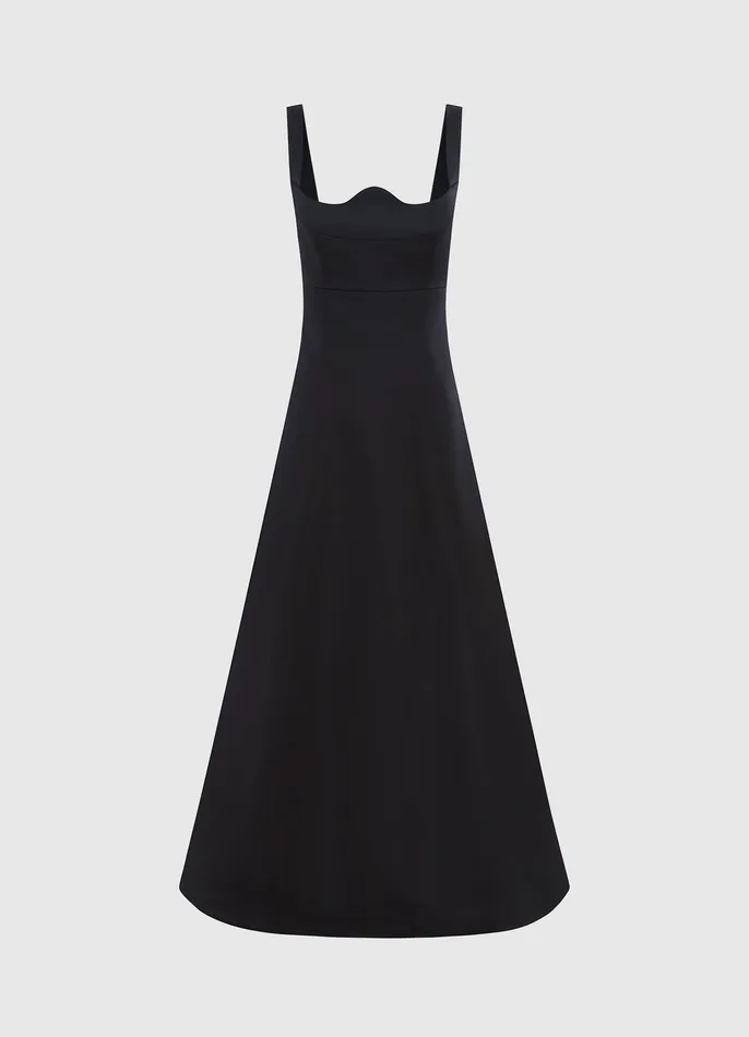 Odette Midi Dress 8211 Ebony Women Dresses and Jumpsuits LEO LIN