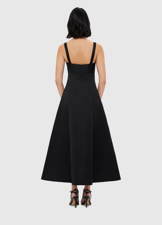 Odette Midi Dress 8211 Ebony Women Dresses and Jumpsuits LEO LIN