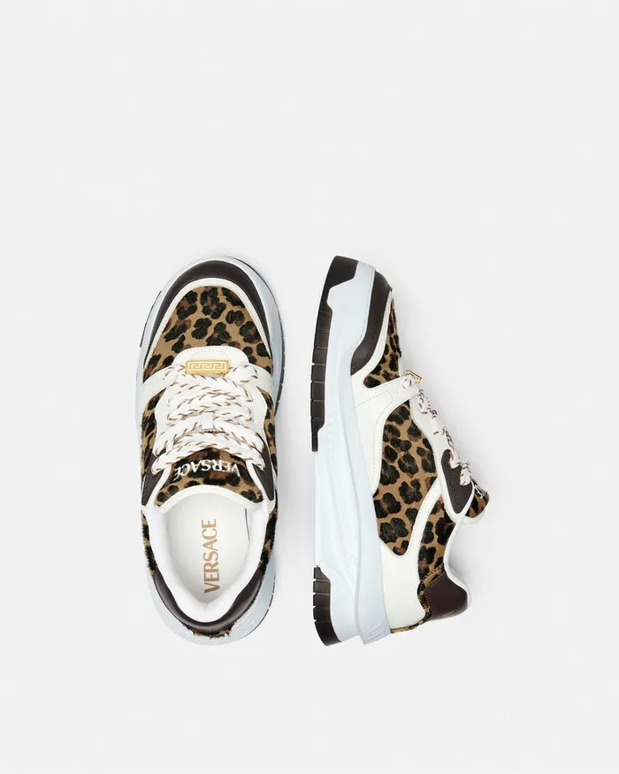 Odissea Men Versace Leopard Odissea Sneakers Animalier