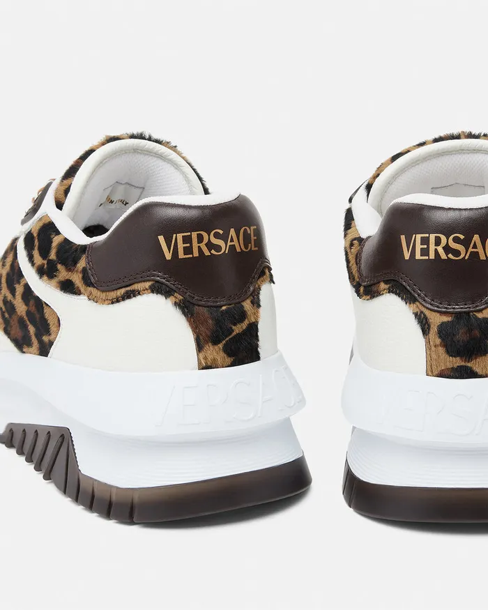 Odissea Men Versace Leopard Odissea Sneakers Animalier