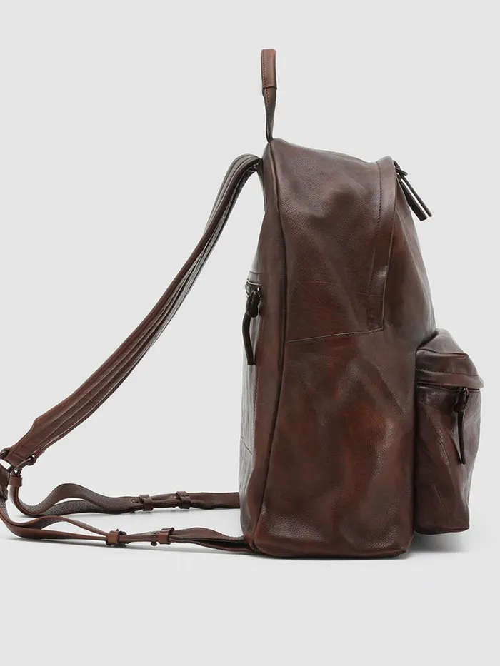 Officine Creative Backpacks OC PACK M13 Brown Leather Backpack 8211 WomenMen Officine Creative Backpacks OC PACK M13 Brown Leather Backpack 8211 WomenMen