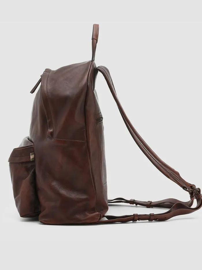 Officine Creative Backpacks OC PACK M13 Brown Leather Backpack 8211 WomenMen Officine Creative Backpacks OC PACK M13 Brown Leather Backpack 8211 WomenMen