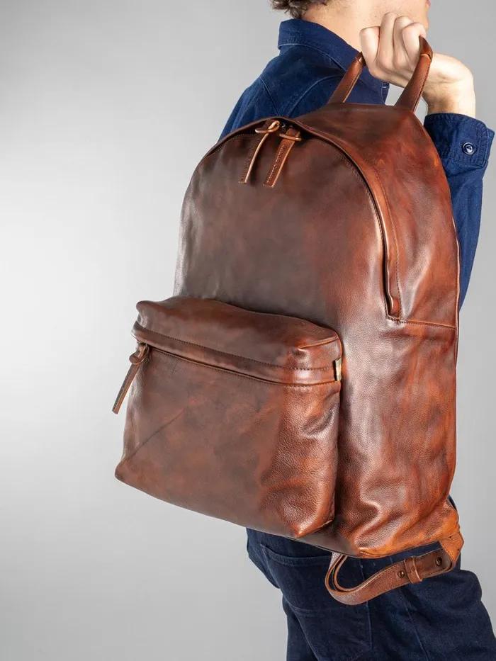 Officine Creative Backpacks OC PACK M13 Brown Leather Backpack 8211 WomenMen Officine Creative Backpacks OC PACK M13 Brown Leather Backpack 8211 WomenMen
