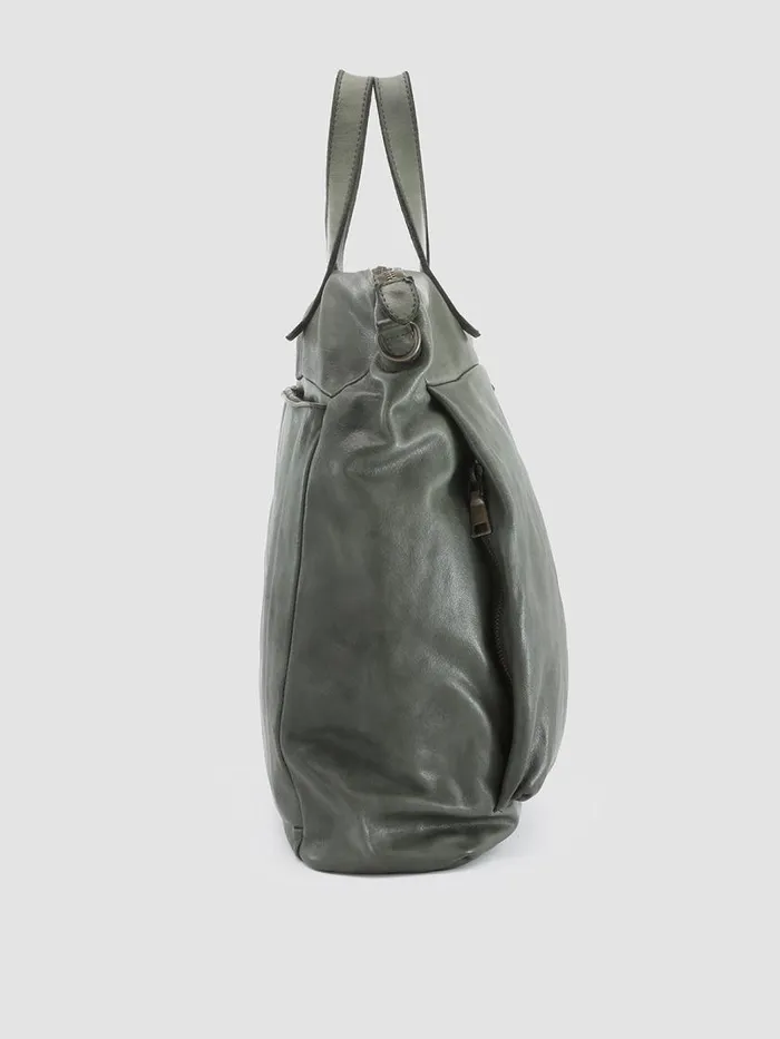 Officine Creative Bags HELMET 27 Dephts Green Leather Tote Bag 8211 Men