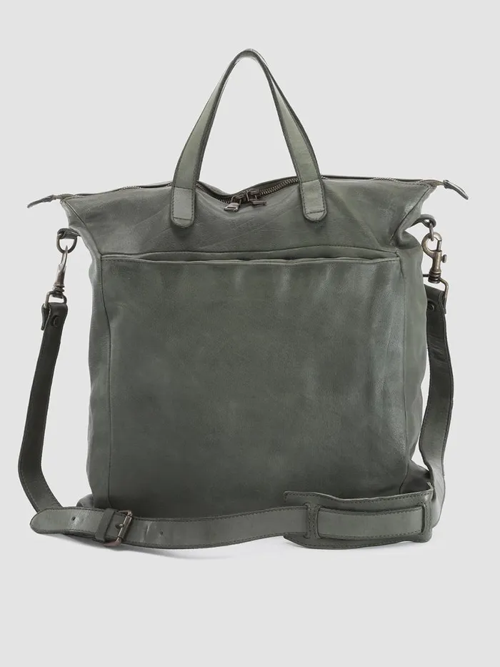 Officine Creative Bags HELMET 27 Dephts Green Leather Tote Bag 8211 Men