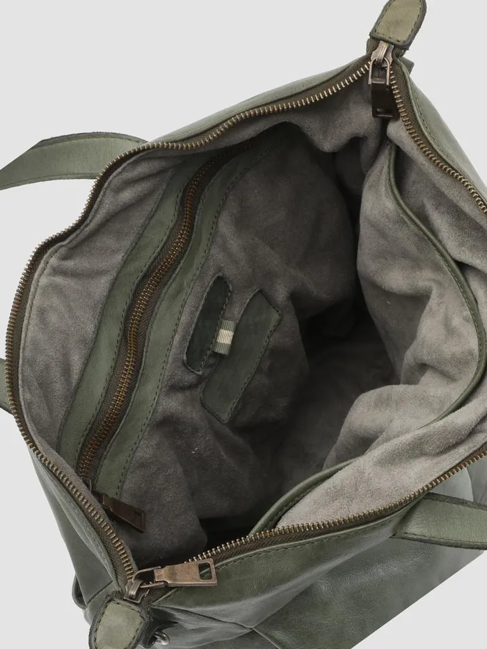 Officine Creative Bags HELMET 27 Dephts Green Leather Tote Bag 8211 Men