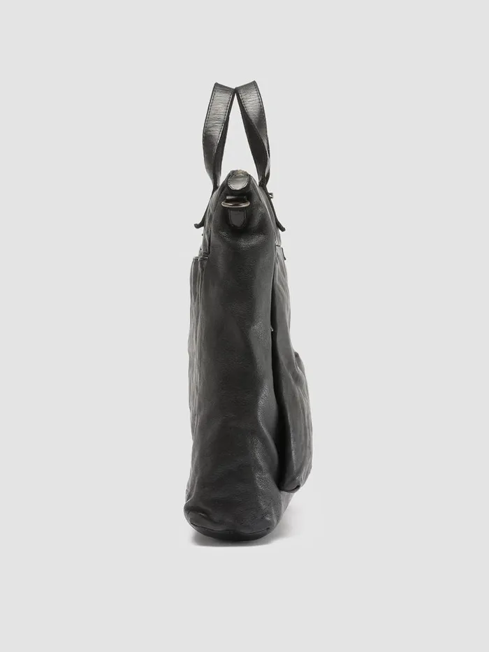 Officine Creative Bags HELMET 27 Nero Black Leather Tote Bag 8211 Men
