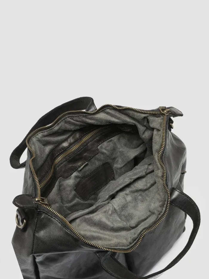 Officine Creative Bags HELMET 27 Nero Black Leather Tote Bag 8211 Men