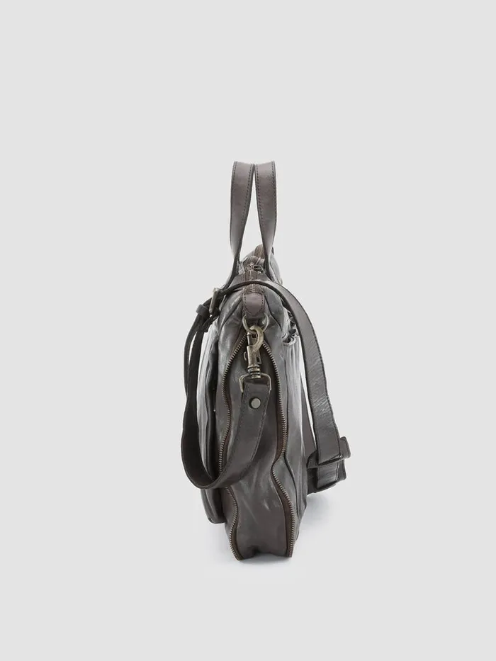 Officine Creative Bags HELMET 29 Ebano Brown Leather Briefcase 8211 Men