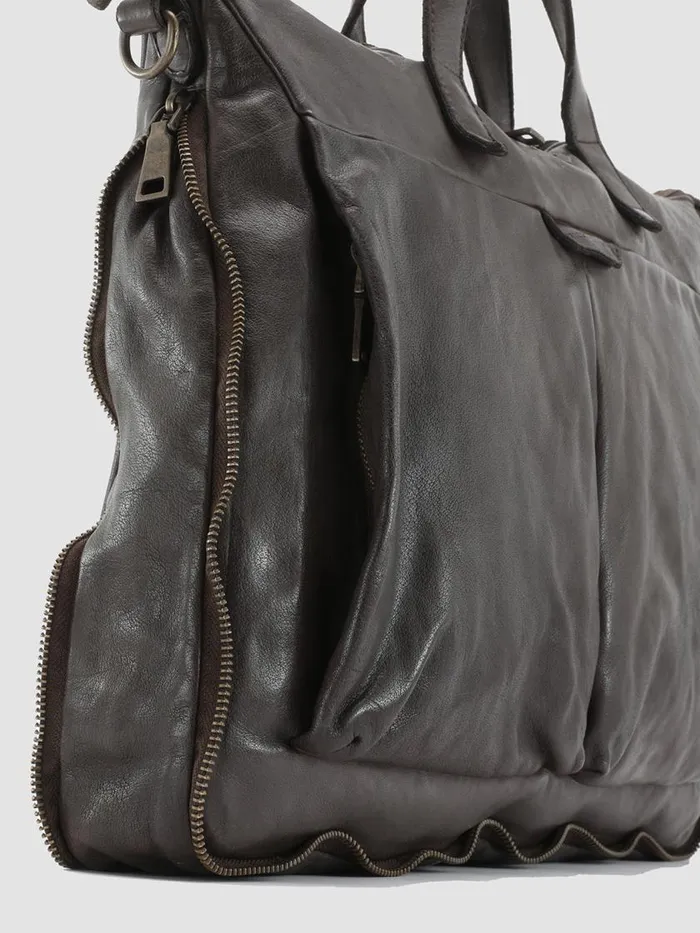 Officine Creative Bags HELMET 29 Ebano Brown Leather Briefcase 8211 Men