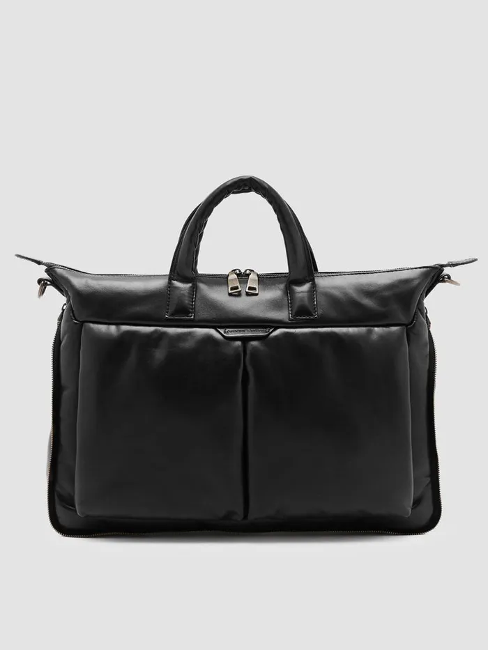 Officine Creative Bags HELMET 33 Nero Black Leather Weekend Bag 8211 Men