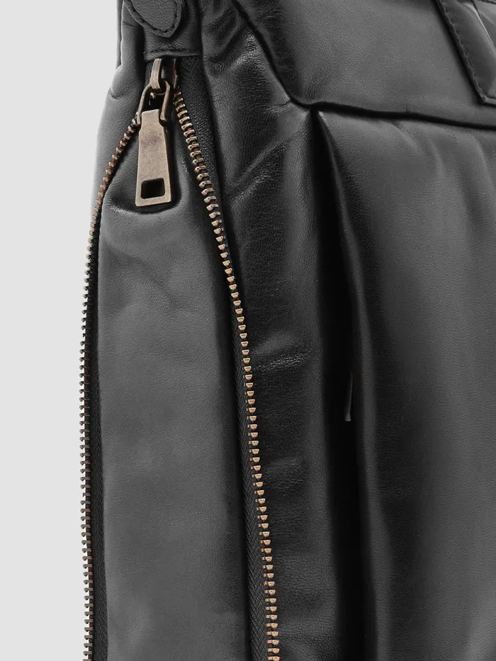 Officine Creative Bags HELMET 33 Nero Black Leather Weekend Bag 8211 Men