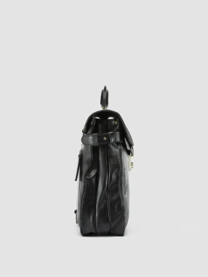 Officine Creative Bags RARE 036 Supernero Black Leather Briefcase 8211 Men