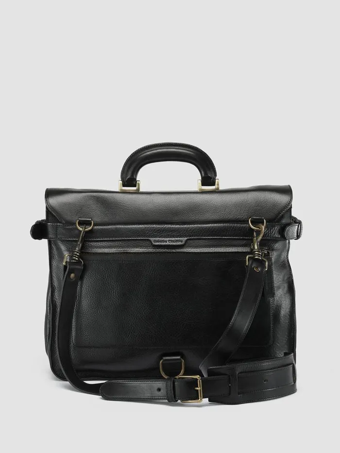 Officine Creative Bags RARE 036 Supernero Black Leather Briefcase 8211 Men