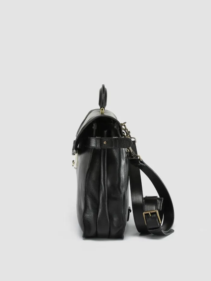 Officine Creative Bags RARE 036 Supernero Black Leather Briefcase 8211 Men