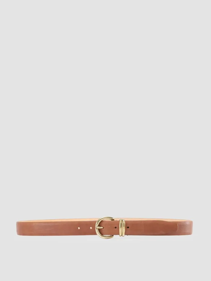 Officine Creative Belts OC STRIP 46 Santiago Brown Suede Belt 8211 Women