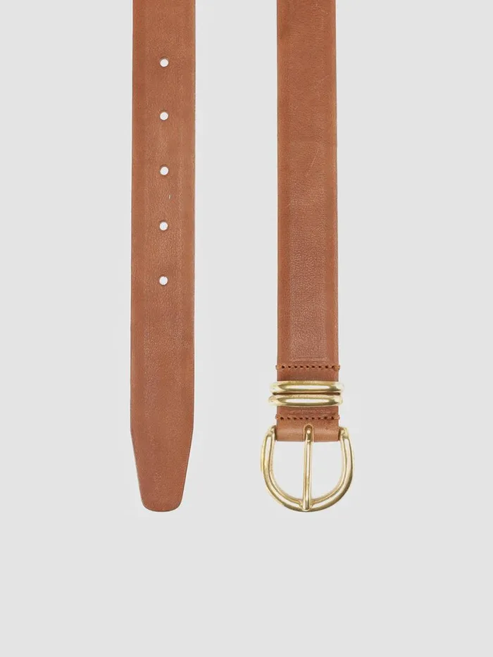 Officine Creative Belts OC STRIP 46 Santiago Brown Suede Belt 8211 Women