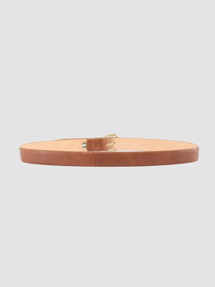 Officine Creative Belts OC STRIP 46 Santiago Brown Suede Belt 8211 Women