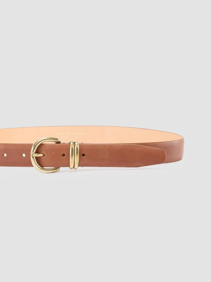 Officine Creative Belts OC STRIP 46 Santiago Brown Suede Belt 8211 Women