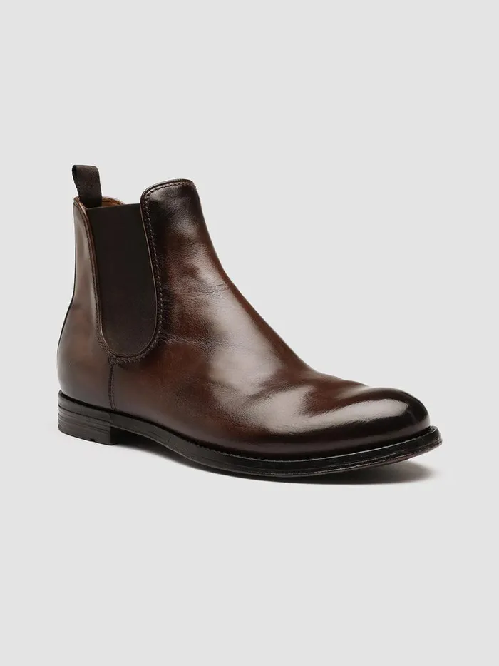 Officine Creative Boots and Ankle Boots ANATOMIA 083 Caffe Brown Leather Chelsea Boots 8211 Men Officine Creative Boots and Ankle Boots ANATOMIA 083 Caffe Brown Leather Chelsea Boots 8211 Men