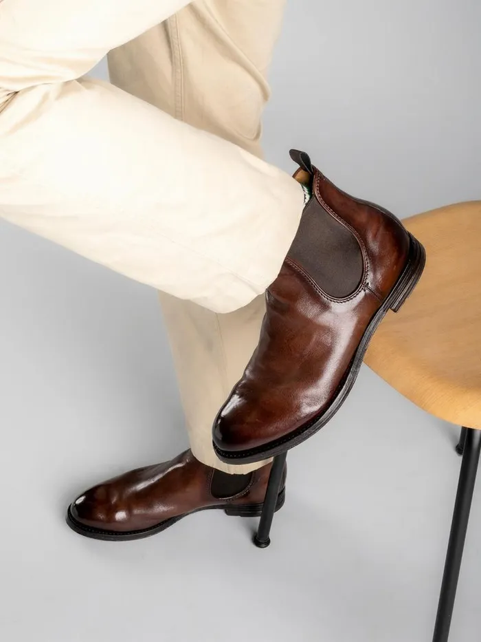 Officine Creative Boots and Ankle Boots ANATOMIA 083 Caffe Brown Leather Chelsea Boots 8211 Men Officine Creative Boots and Ankle Boots ANATOMIA 083 Caffe Brown Leather Chelsea Boots 8211 Men