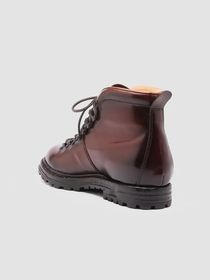 Officine Creative Boots and Ankle Boots ARTIK 002 Bordo Burgundy Leather And Shearling Ankle Boots 8211 Men