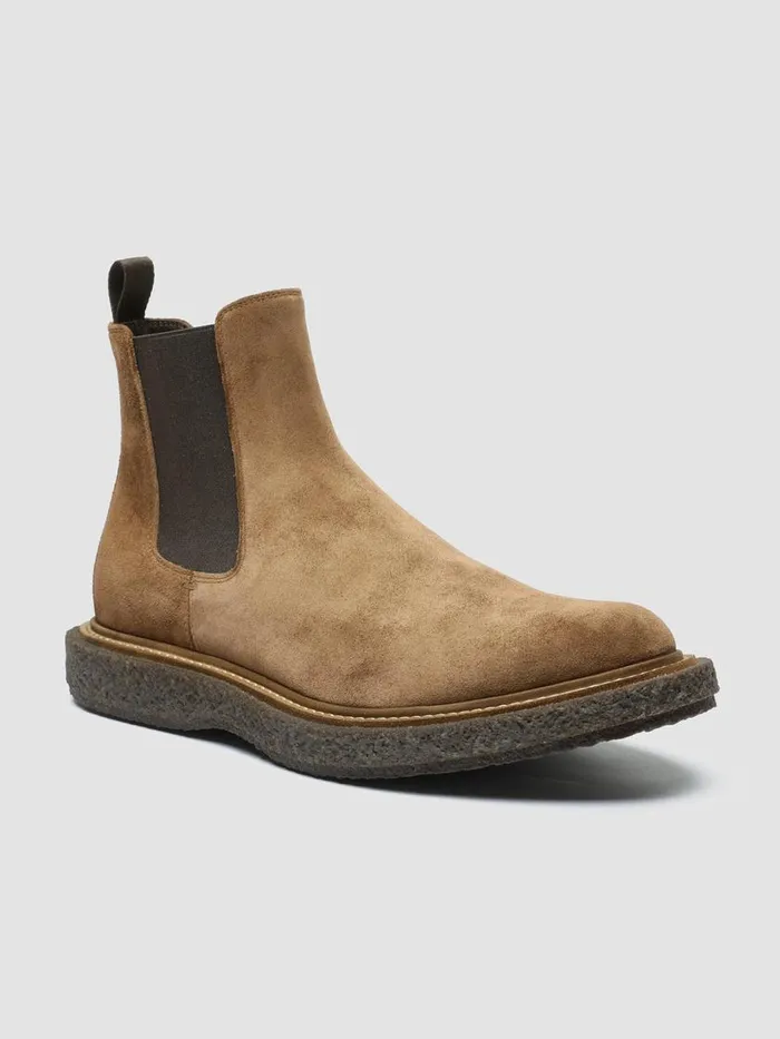 Officine Creative Boots and Ankle Boots BULLET 002 Castagno Brown Suede Chelsea Boots 8211 Men Officine Creative Boots and Ankle Boots BULLET 002 Castagno Brown Suede Chelsea Boots 8211 Men
