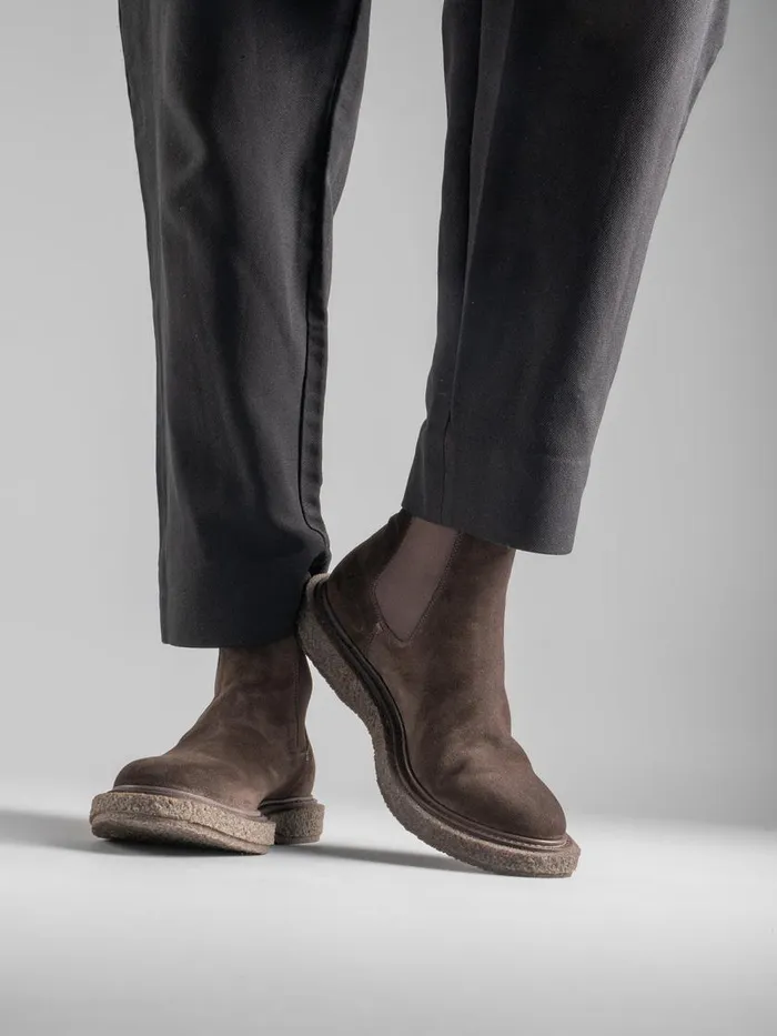 Officine Creative Boots and Ankle Boots BULLET 002 Castagno Brown Suede Chelsea Boots 8211 Men Officine Creative Boots and Ankle Boots BULLET 002 Castagno Brown Suede Chelsea Boots 8211 Men