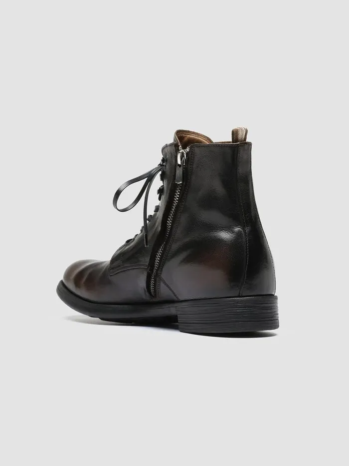 Officine Creative Boots and Ankle Boots CHRONICLE 004 CaffSupernero Brown Leather Ankle Boots 8211 Men Officine Creative Boots and Ankle Boots CHRONICLE 004 CaffSupernero Brown Leather Ankle Boots 8211 Men