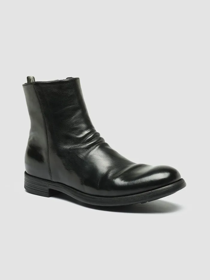 Officine Creative Boots and Ankle Boots CHRONICLE 058 Nero Black Leather Zip Boots 8211 Men Officine Creative Boots and Ankle Boots CHRONICLE 058 Nero Black Leather Zip Boots 8211 Men