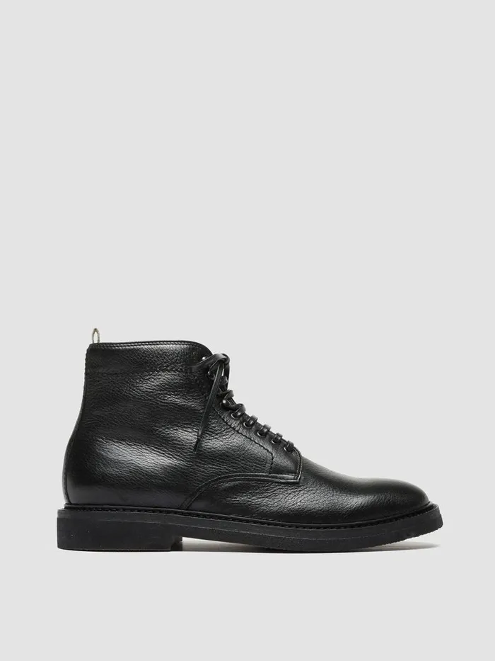 Officine Creative Boots and Ankle Boots HOPKINS FLEXI 203 Nero Black Leather Laceup Boots 8211 Men