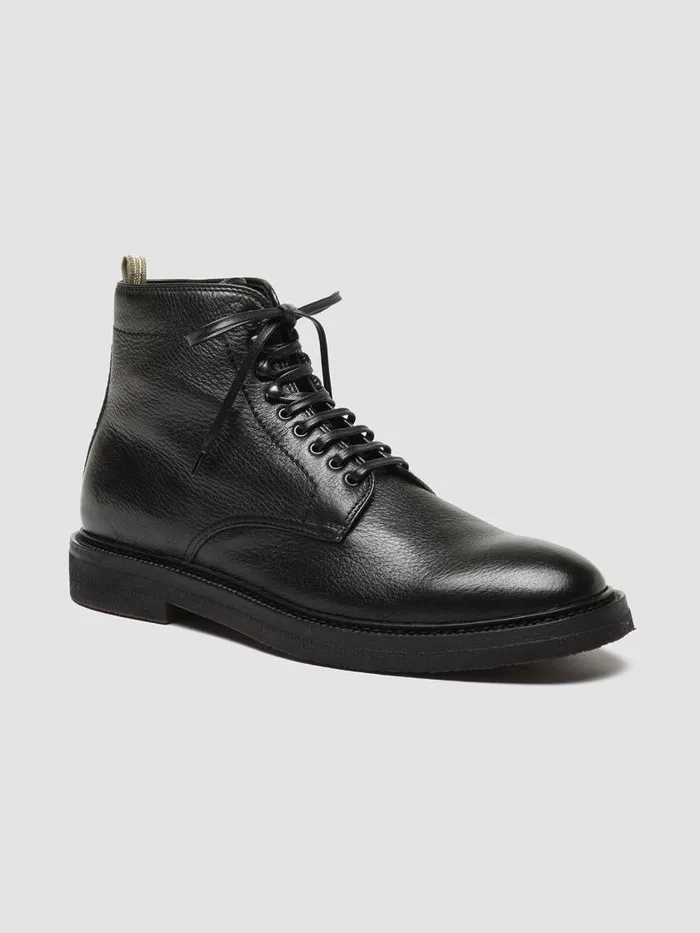 Officine Creative Boots and Ankle Boots HOPKINS FLEXI 203 Nero Black Leather Laceup Boots 8211 Men Officine Creative Boots and Ankle Boots HOPKINS FLEXI 203 Nero Black Leather Laceup Boots 8211 Men