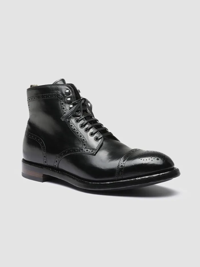 Officine Creative Boots and Ankle Boots TEMPLE 004 Nero Black Leather Ankle Boots 8211 Men Officine Creative Boots and Ankle Boots TEMPLE 004 Nero Black Leather Ankle Boots 8211 Men